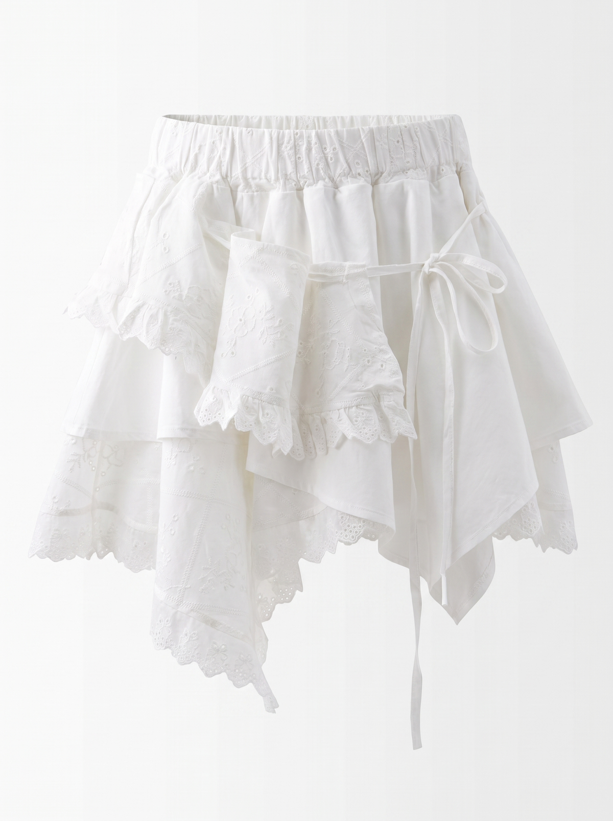Asymmetric Layered Mini Skirt