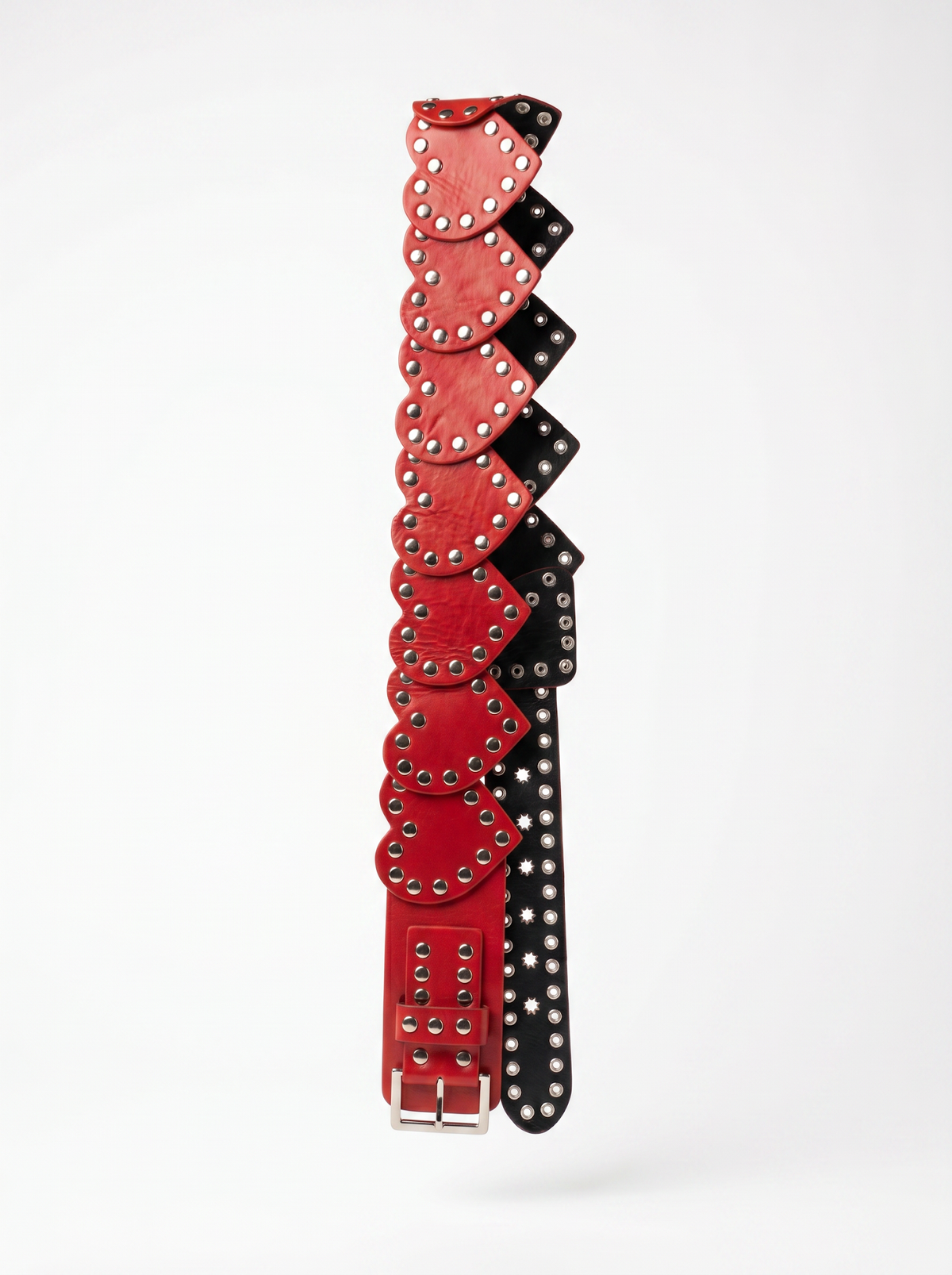 Studded Scalloped Waist Belt