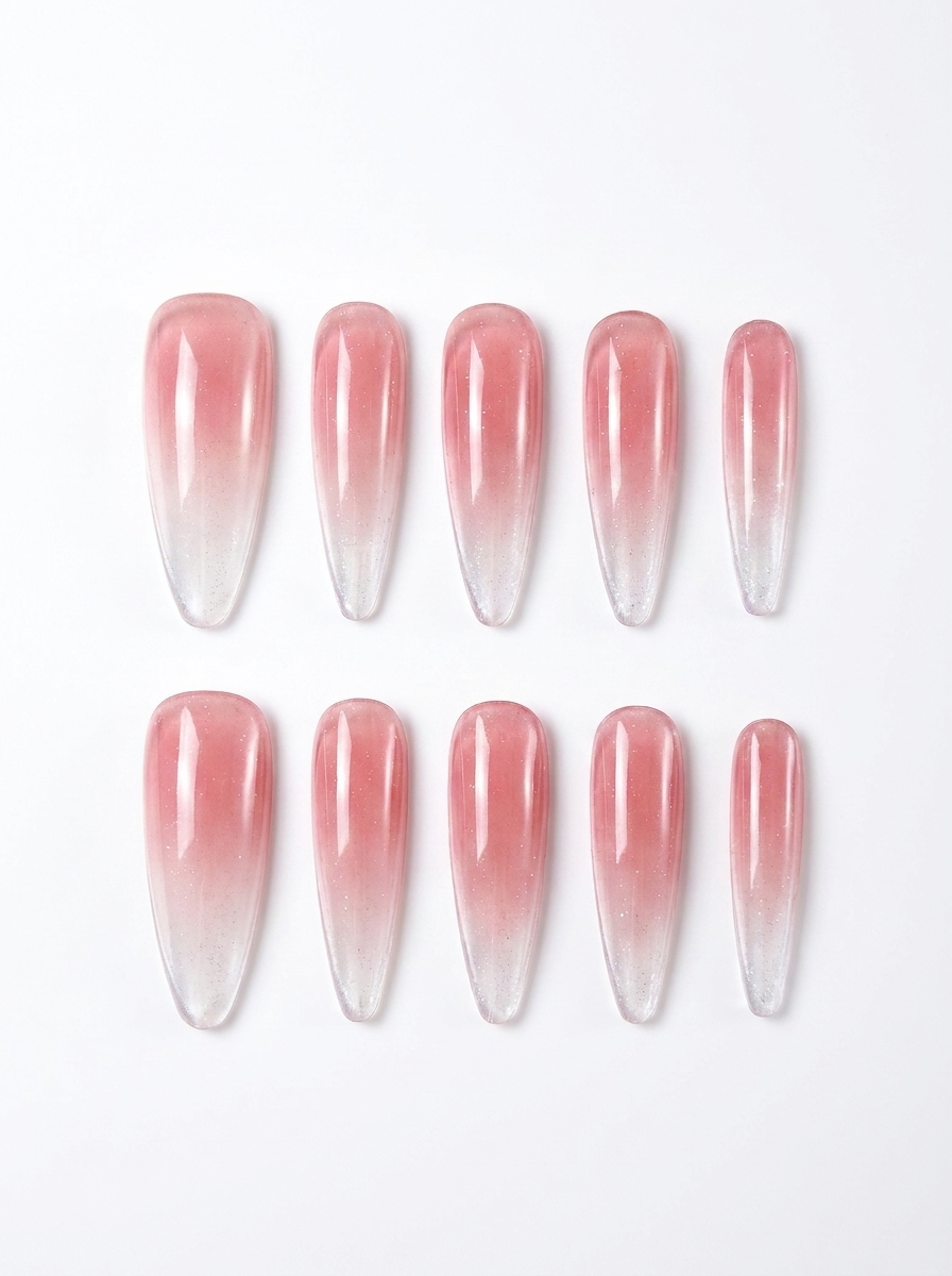 Rose Fade Almond Press-Ons