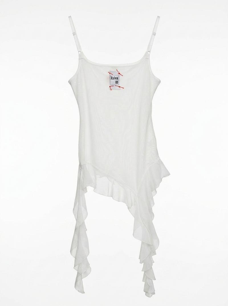 Asymmetric Mesh Cami Top