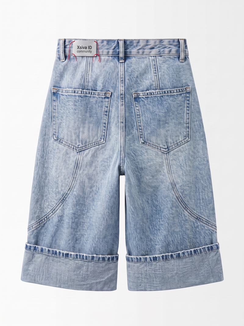 Denim Bermuda Shorts