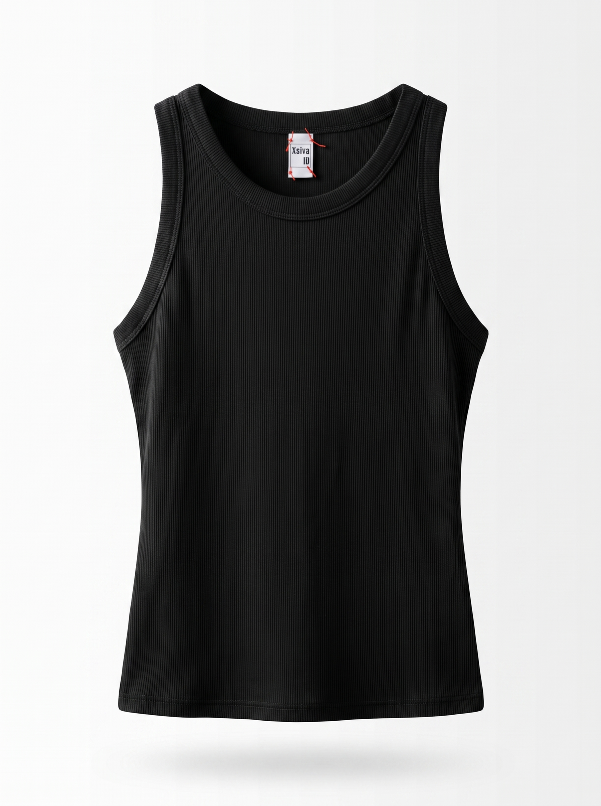 Essential Ribbed Tank Top — back view