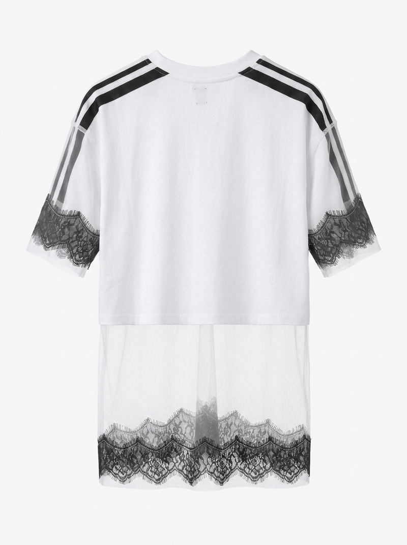 Robe t-shirt Game Over dentelle et mesh