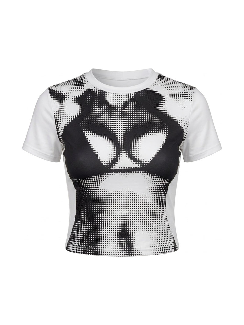Illusion Graphic Fitted T-Shirt