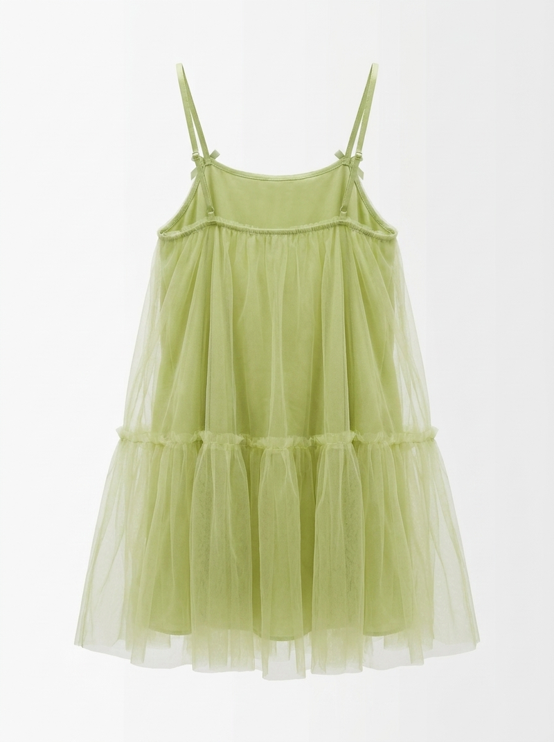 Layered Tulle Babydoll Cami Dress
