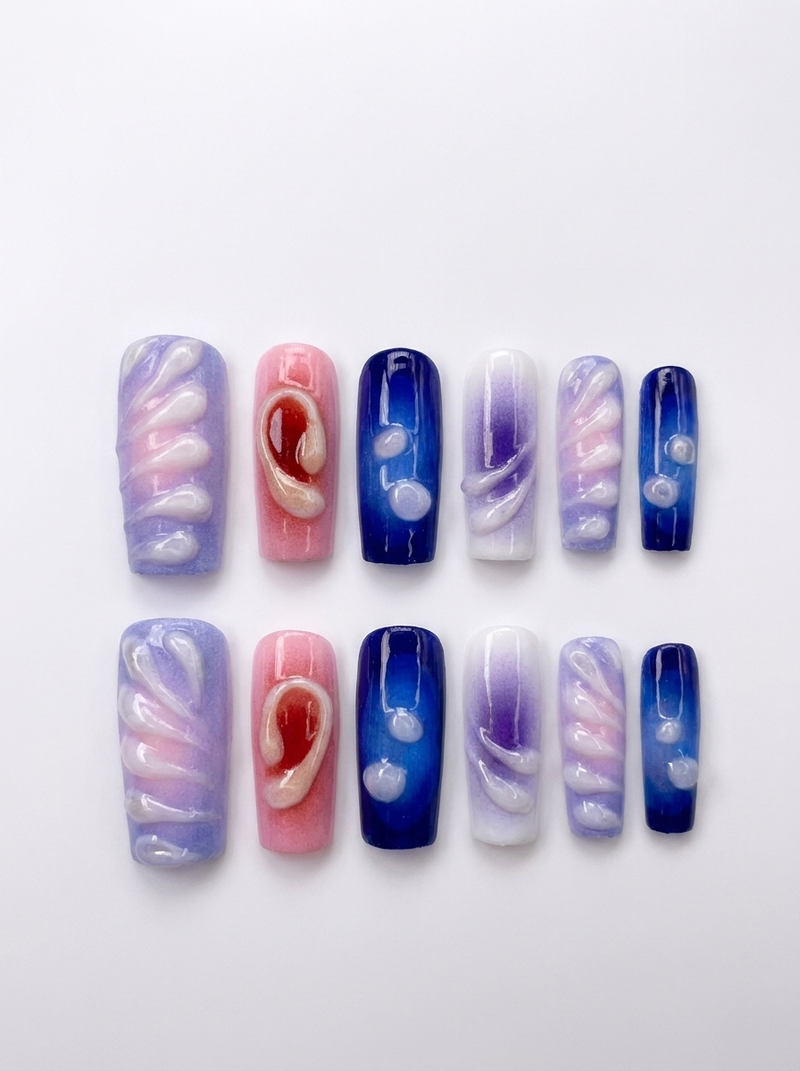 Lilac Jelly Petal Press-Ons