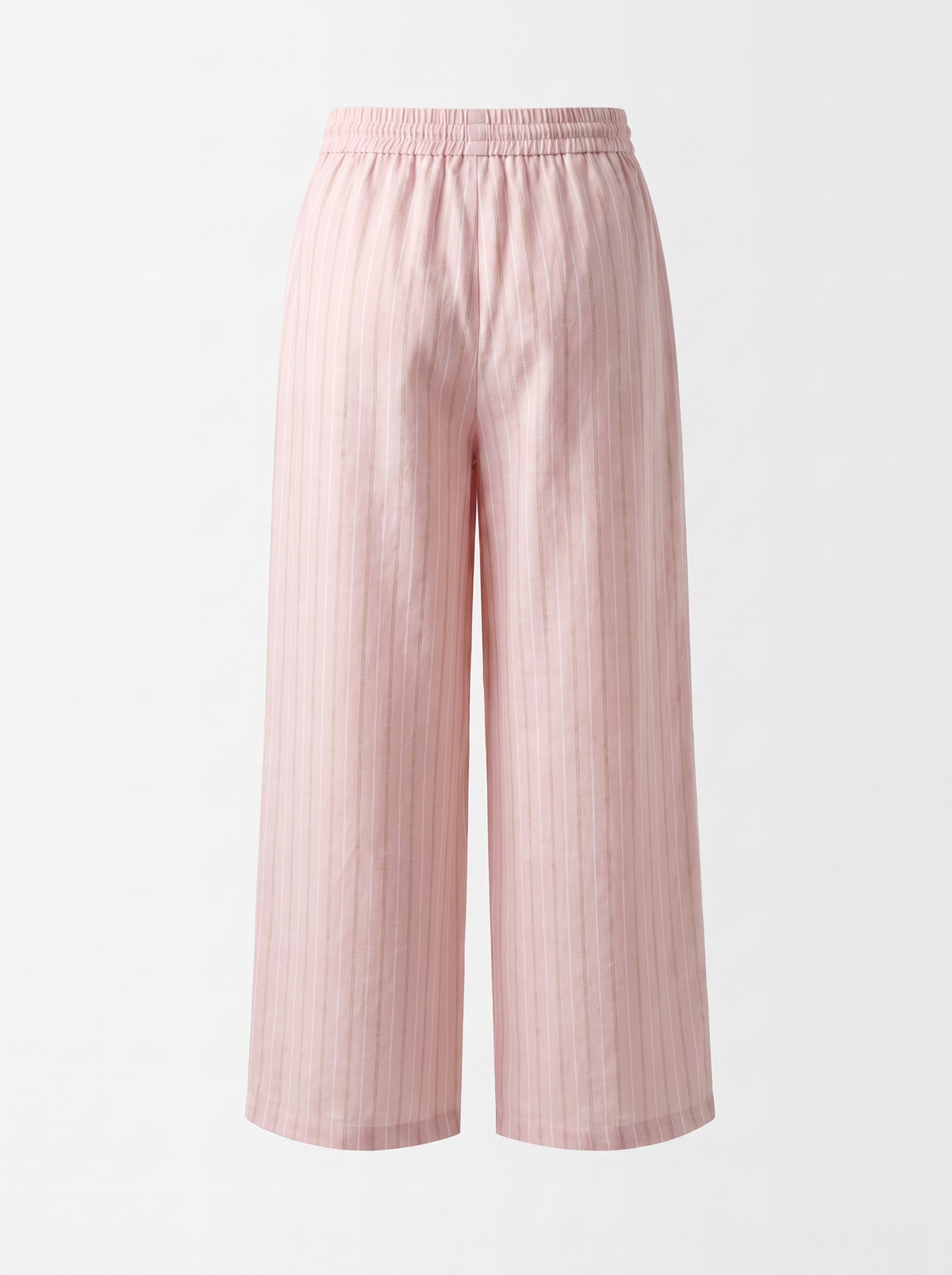Linen Wide-Leg Trousers — back view