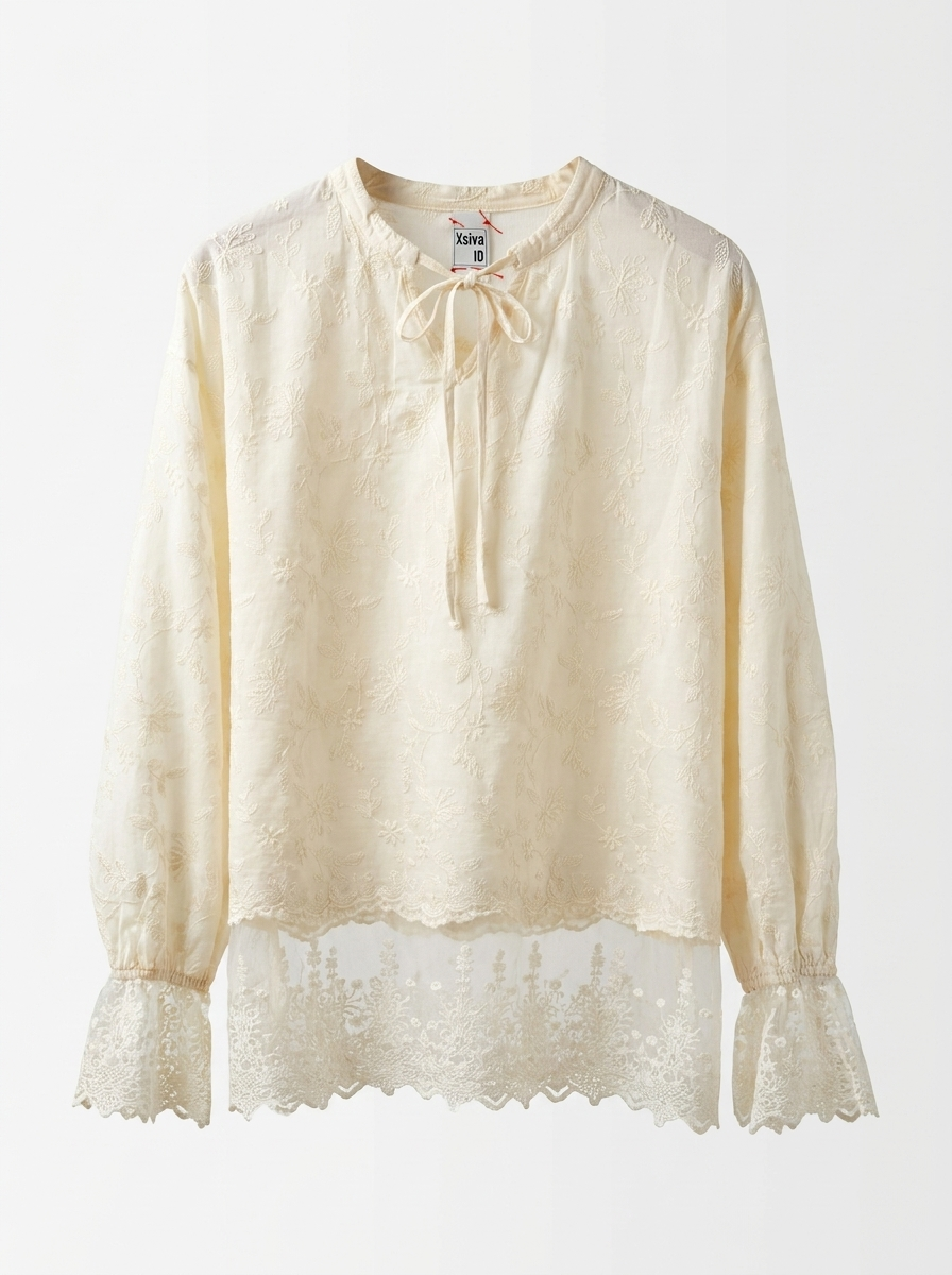 Linen Embroidered Blouse