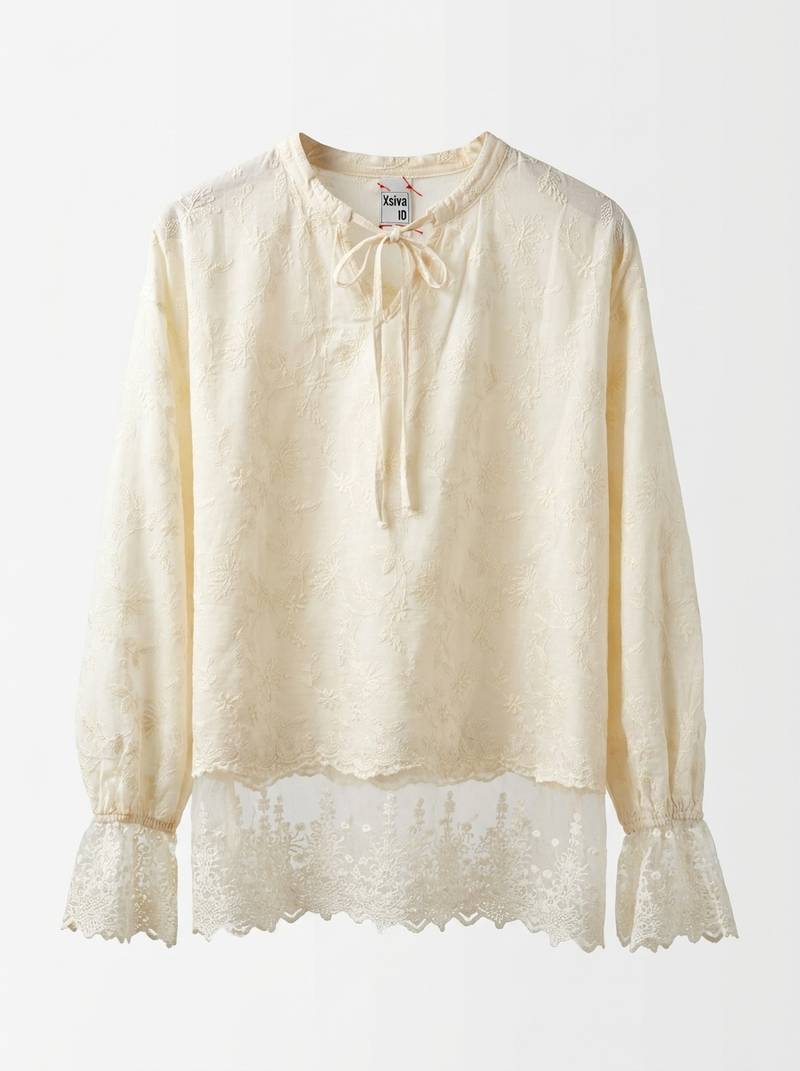 Linen Embroidered Blouse