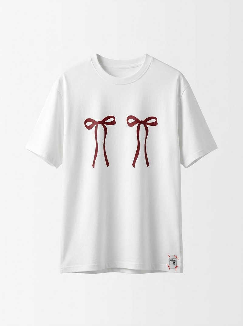 Oversized Bow Graphic T-Shirt