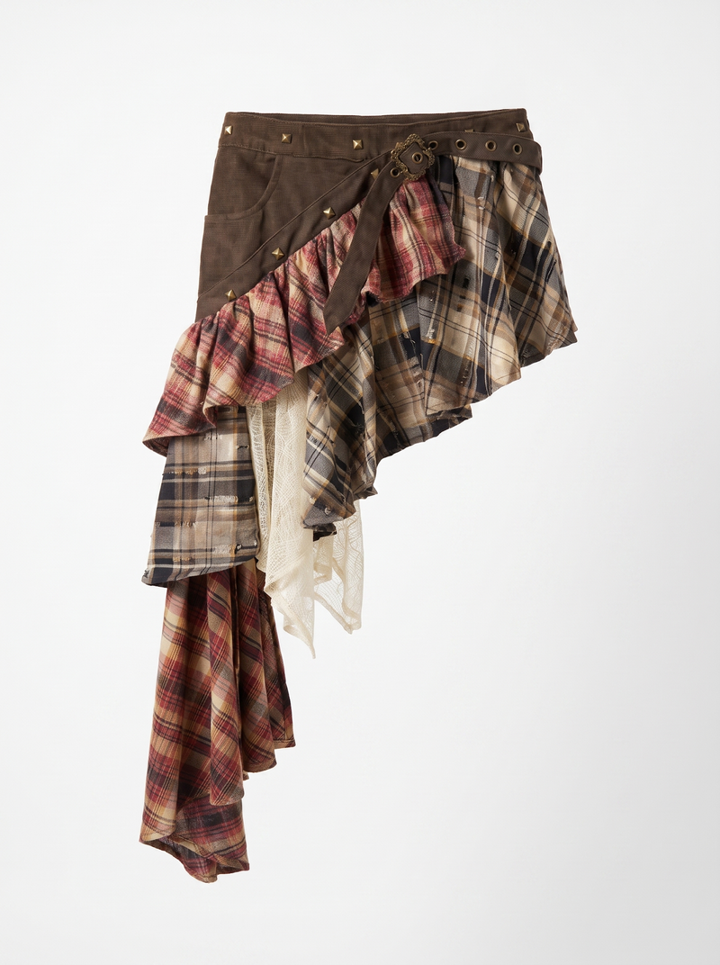 Asymmetric Patchwork Skort