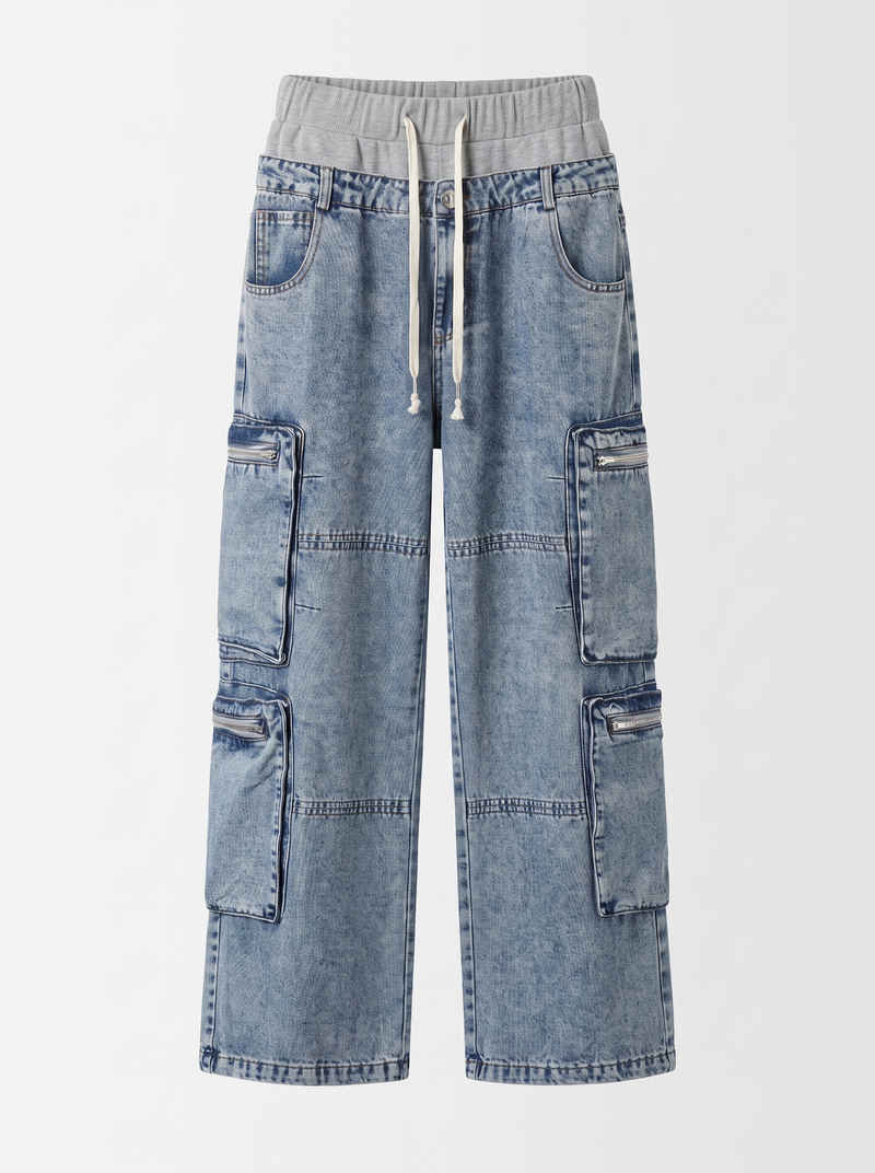 Layered Cargo Jeans