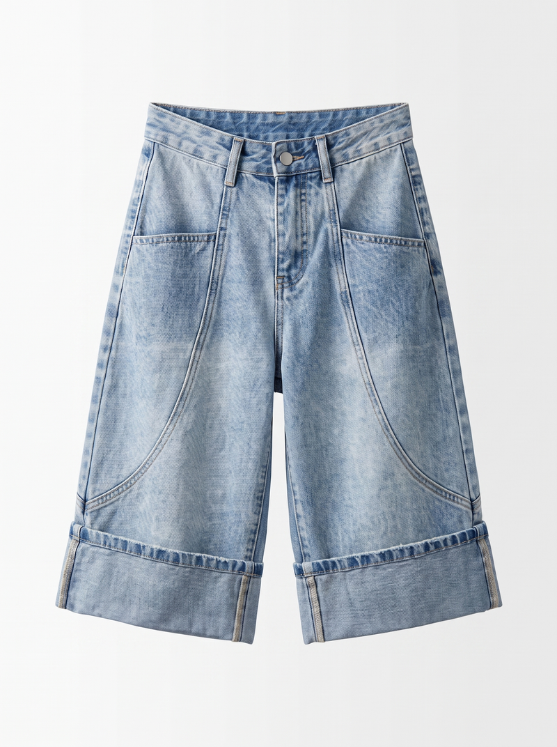Denim Bermuda Shorts