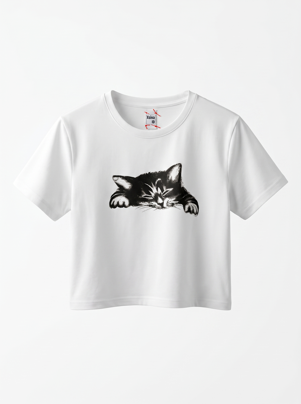 Sleeping Cat Graphic Baby Tee