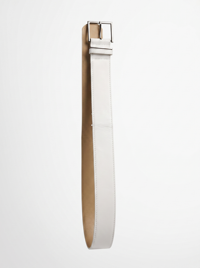 Square-Buckle Faux-Leather Belt