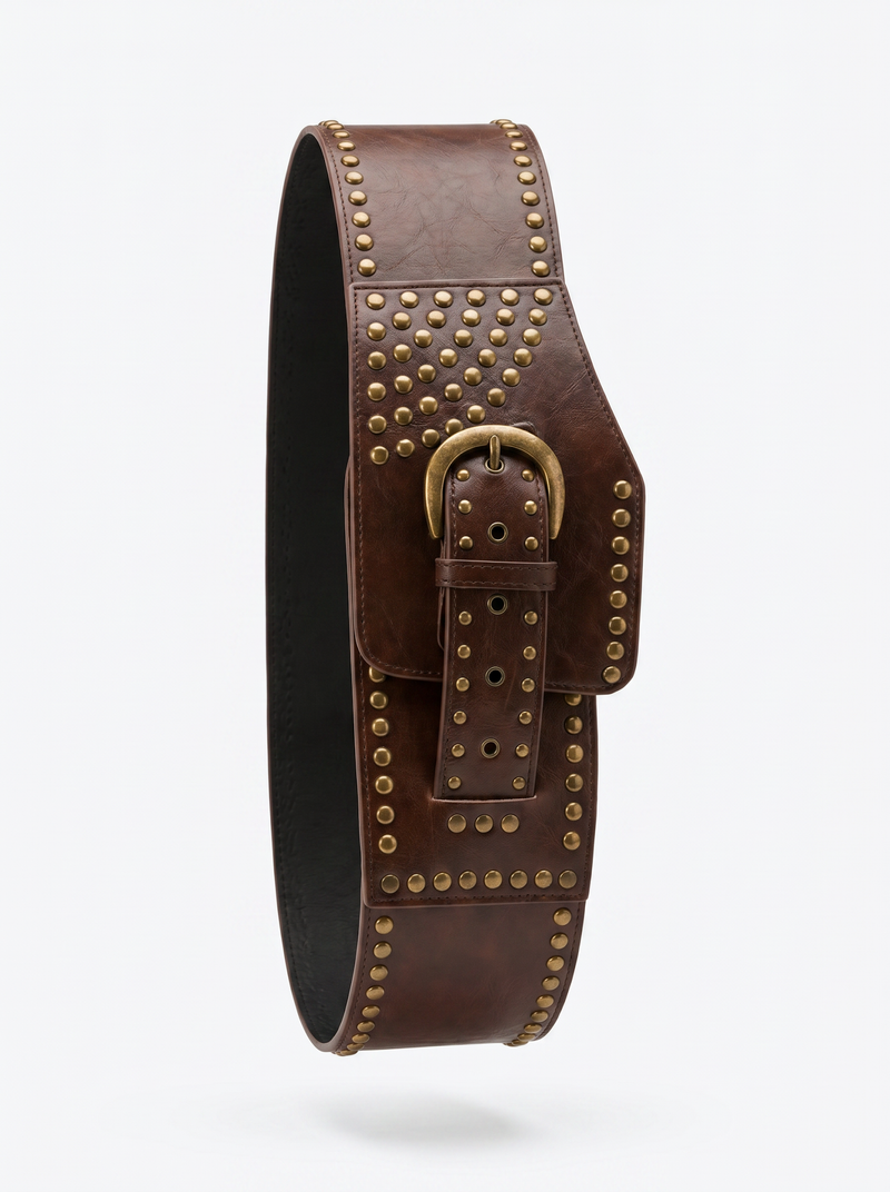 Oversized Studded Waist Belt