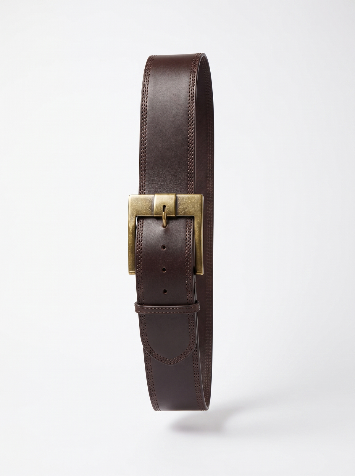 Wide Square-Buckle Belt