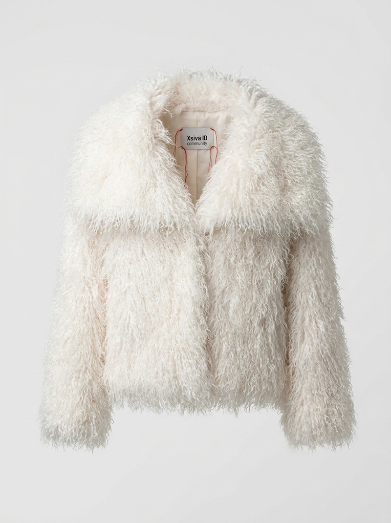 Shaggy Faux Fur Collared Jacket