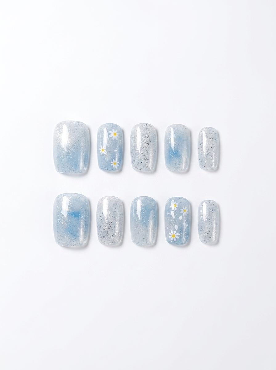 Daisy Sky Glitter Press-Ons