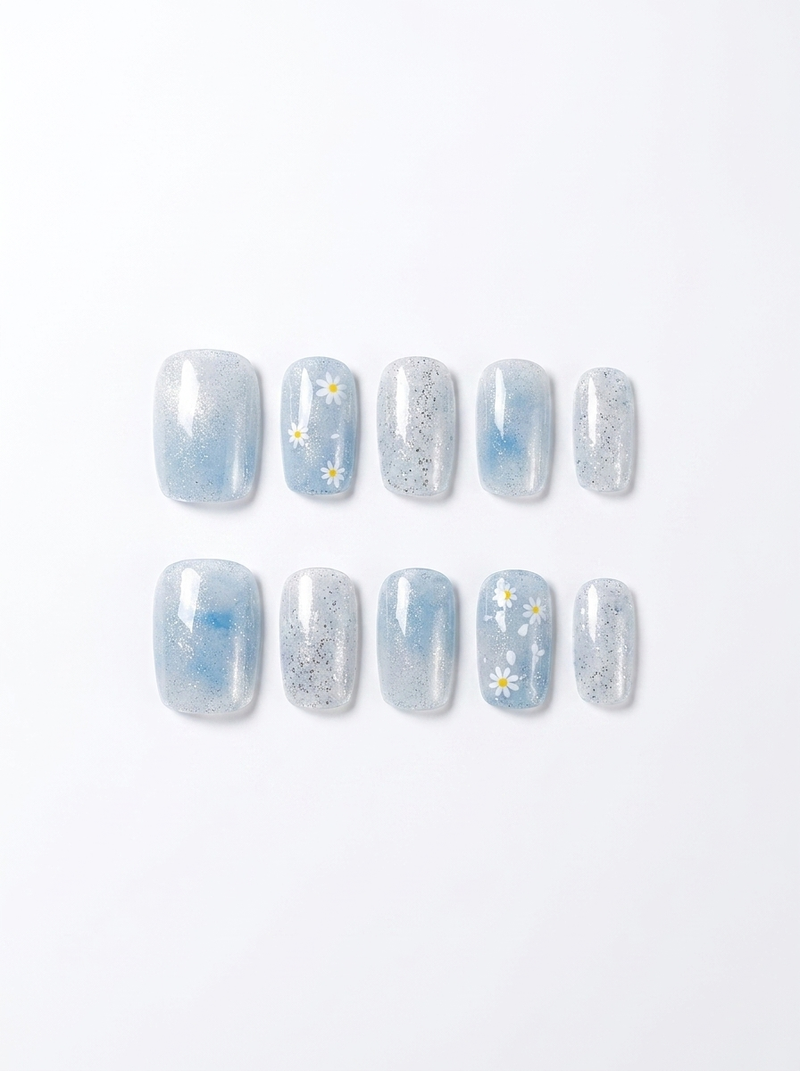 Daisy Sky Glitter Press-Ons