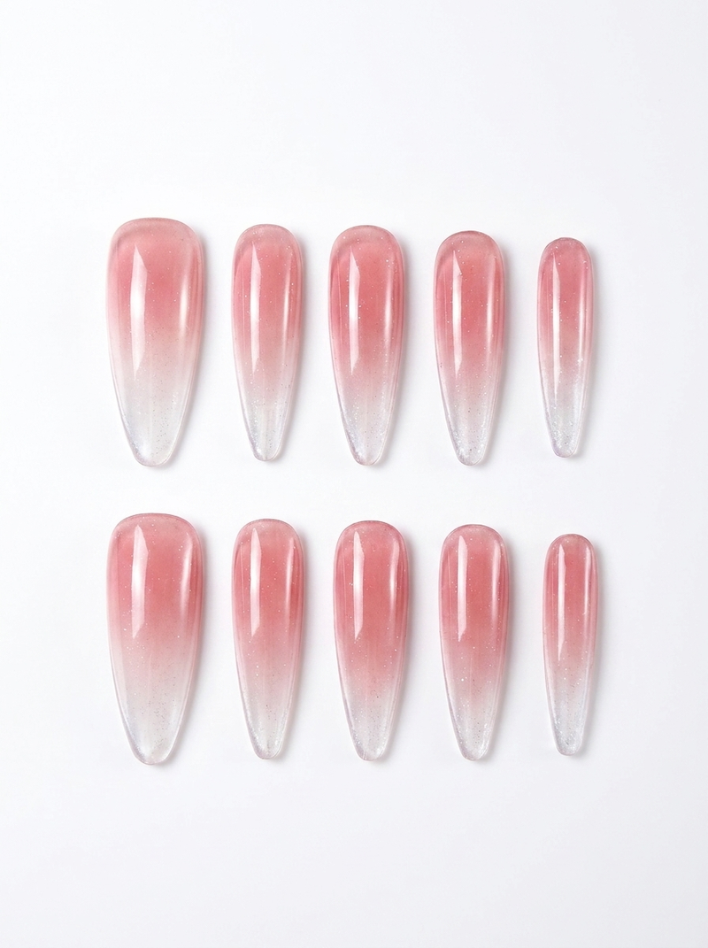 Rose Fade Almond Press-Ons