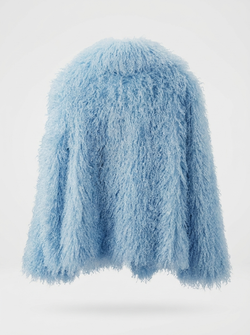 Shaggy Faux Fur Lapel Jacket