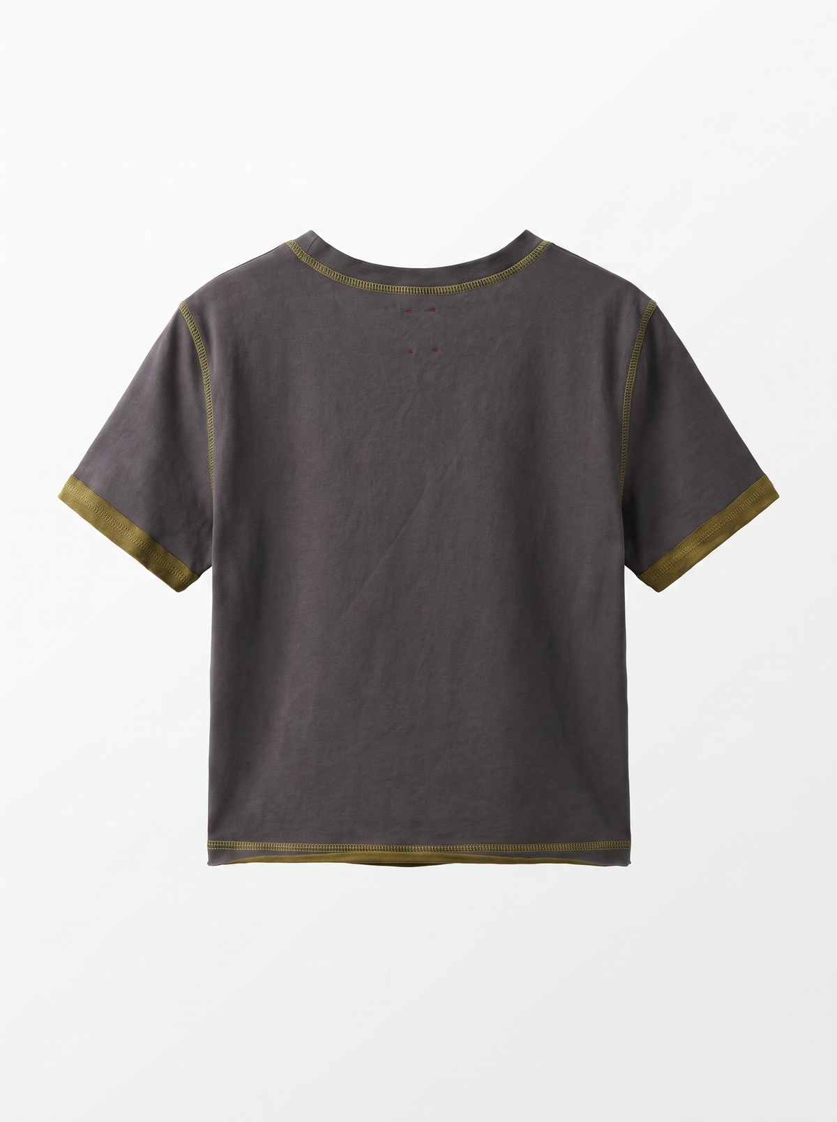 Stay Foolish Graphic Baby Tee — back view